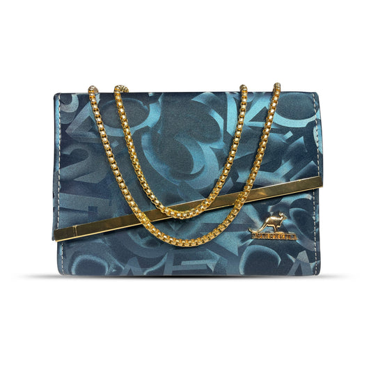 Blue DSIAHAKULA Chain Shoulder Bag | Premium Party Handbag for Women